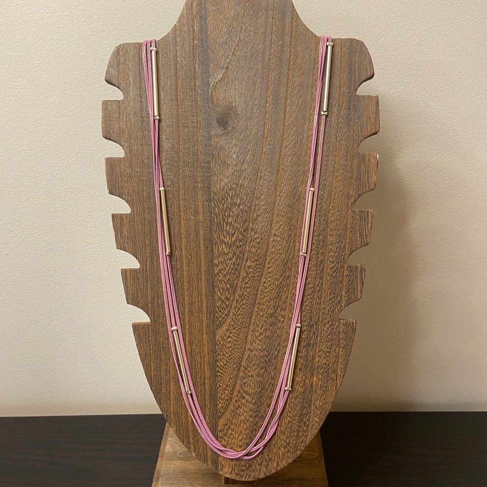 Multi-strand Pink & Gold Necklace